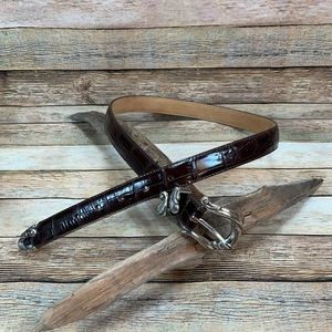 Vintage Brighton Brown Leather Belt Size Large (31-33)